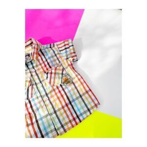 Little Rebels Plaid Shirt Botton Up Casual 18 math